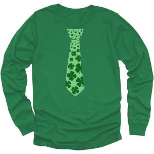 imageIrish Clover Tie Shamrock Boys St Patricks Day Toddler ampamp Youth Kids TShirtGreen