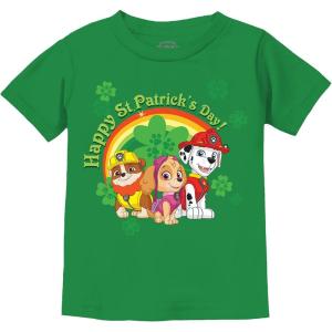 imageSt Patricks Day Paw Patrol TShirt  Toddler ampamp Kids Lucky Shamrock Tee for Boys ampamp GirlsHappy  Green