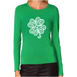 imageSt Patricks Day Shirt Women Teen Girls Irish Shamrock Clover Long Sleeve TShirtGreen