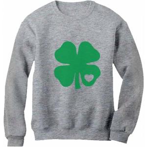 imageTstars St Patricks Day Sweatshirt Women Four Leaf Clover Irish Shamrock SweatshirtsGray