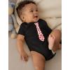 imageBaby Valentines Day Outfit Boy Girl Red Hearts Tie Infant BodysuitBlack