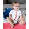 imageBaby Valentines Day Outfit Boy Girl Red Hearts Tie Infant BodysuitWhite