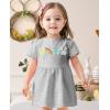 imageHeart and Rainbow Toddler Girls Valentines Day Dress Baby Valentine Outfit Girl Dresses for Infants ToddlersEaster  Gray