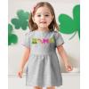 imageHeart and Rainbow Toddler Girls Valentines Day Dress Baby Valentine Outfit Girl Dresses for Infants ToddlersSt Patrick  Gray