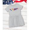 imageHeart and Rainbow Toddler Girls Valentines Day Dress Baby Valentine Outfit Girl Dresses for Infants ToddlersUsa  Gray