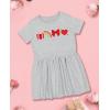 imageHeart and Rainbow Toddler Girls Valentines Day Dress Baby Valentine Outfit Girl Dresses for Infants ToddlersValentine  Gray