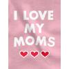 imageI Love My Moms  Gay Pride Infant Valentines Baby BodysuitWow Pink