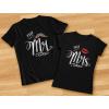 imageMr ampamp Mrs Matching Shirts for Couples Husband Wife Him and Her Couple Outfits TShirts Men XLargeWomen Medium Black