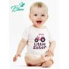imageTeeStars  Gift for Little Sister Cute Pink Tractor Baby Girl Baby BodysuitGreen