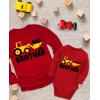 imageTractor Big Brother Little Brother Matching Outfits Sibling Long Sleeve ShirtsBig Brother Red  Little Brother Red