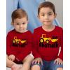imageTractor Big Brother Little Brother Matching Outfits Sibling Long Sleeve ShirtsBig Brother Red  Little Brother Red