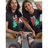 imageTrex Love Matching Shirts for Couples Him and Her Gifts Couple OutfitsLo Black  Ve Black