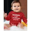 imageTstars Baby Boy Girl Outfit First Valentines Day Clothes Mommy is My Valentine Long Sleeve BodysuitRed