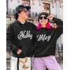 imageTstars Hubby ampamp Wifey Matching Couple Hoodie His ampamp Hers Gift for Husband and WifeHubbey Black  Wifey Black