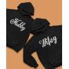 imageTstars Hubby ampamp Wifey Matching Couple Hoodie His ampamp Hers Gift for Husband and WifeHubbey Black  Wifey Black