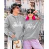 imageTstars Hubby ampamp Wifey Matching Couple Hoodie His ampamp Hers Gift for Husband and WifeHubbey Gray  Wifey Gray