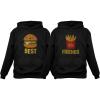 imageBest Friends Set BFF Hoodies Set Burger ampamp Fries JunkFood Matching Couple HoodieBurger Black  Fries Black