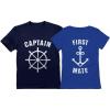 imageFunny Captain ampamp First Mate Nautical Sailing Matching TShirts Set Couples GiftCaptain Navy  First Mate Blue