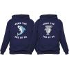 imageJaws The Two Of Us Valentines Day Set for Him ampamp Her Matching Couples HoodiesMen Blue  Women Blue
