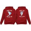 imageJaws The Two Of Us Valentines Day Set for Him ampamp Her Matching Couples HoodiesMen Red  Women Red