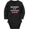 imageTstars Baby Boy Girl Outfit First Valentines Day Clothes Mommy is My Valentine Long Sleeve BodysuitBlack