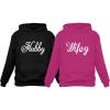 imageTstars Hubby ampamp Wifey Matching Couple Hoodie His ampamp Hers Gift for Husband and WifeHubbey Black  Wifey Pink