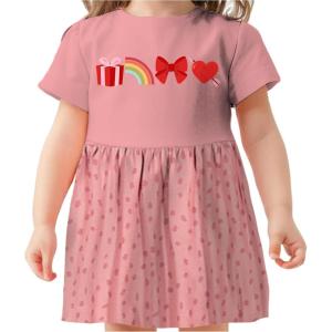 imageHeart and Rainbow Toddler Girls Valentines Day Dress Baby Valentine Outfit Girl Dresses for Infants ToddlersValentine  Mauvelous Mauvelous Spot