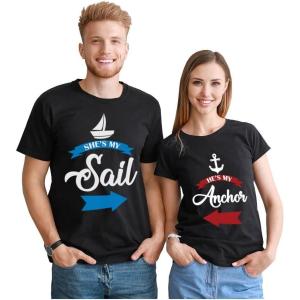 imageShes My Sail Hes My Anchor Matching Shirts for Couples Him Her Couple OutfitsMy Sail Black  My Anchor Black