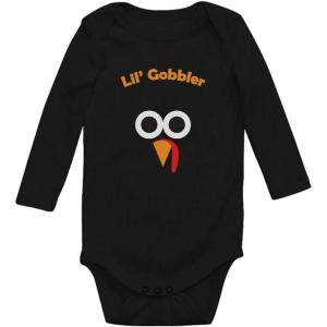 imageTstars Lil Gobbler Baby Long Sleeve BodysuitBlack