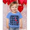 imageABC I Love You Toddler Girls Boys Valentines Day Shirt Alphabet Kids Valentine Shirts for ToddlersCalifornia Blue