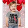 imageABC I Love You Toddler Girls Boys Valentines Day Shirt Alphabet Kids Valentine Shirts for ToddlersGray