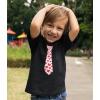 imageKids Valentines Day Shirt Red Hearts Tie Valentine Shirts for Youth and Toddler Boys ampamp GirlsBlack