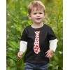 imageKids Valentines Day Shirt Red Hearts Tie Valentine Shirts for Youth and Toddler Boys ampamp GirlsBlack
