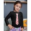 imageRed Hearts Tie Girls Boys Valentines Day Shirt Gifts for Kids Valentine Long Sleeve Shirts for Youth KidsBlack