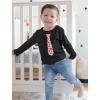 imageRed Hearts Tie Girls Boys Valentines Day Shirt Gifts for Kids Valentine Long Sleeve Shirts for Youth KidsBlack