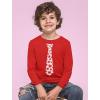 imageRed Hearts Tie Girls Boys Valentines Day Shirt Gifts for Kids Valentine Long Sleeve Shirts for Youth KidsRed