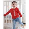 imageRed Hearts Tie Girls Boys Valentines Day Shirt Gifts for Kids Valentine Long Sleeve Shirts for Youth KidsRed
