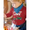 imageTractor ampamp Digger Toddler Boys Valentines Shirt Heart Dab Funny Valentines Day Kids Long Sleeve TShirt for ToddlersTractor  Red