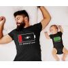 imageTstars 100 Charged ampamp Battery Low Fathers Day Matching Dad Shirt and Infant Bodysuit Gift for New Dads Daddy and Me ShirtsFather Black  Baby Black