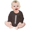 imageTstars Football Ball Funny Baby One Piece Fans Gift Infant Baby Long Sleeve BodysuitBrown