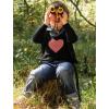 imageTstars Red Striped Heart Love  Valentines Day Gift Toddler Kids SweatshirtBlack