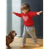 imageTstars Red Striped Heart Love  Valentines Day Gift Toddler Kids SweatshirtRed