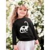 imageTstars Valentines Dino Heart for Girls Boys Toddler Kids Valentines Day Shirt Girl Boy SweatshirtBlack