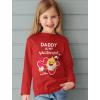 imageValentines Tshirt Daddy Baby Shark Toddler Kids Long Sleeve TShirtRed