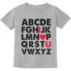 imageABC I Love You Toddler Girls Boys Valentines Day Shirt Alphabet Kids Valentine Shirts for ToddlersGray