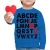 imageRed Hearts Tie Girls Boys Valentines Day Shirt Gifts for Kids Valentine Long Sleeve Shirts for Youth KidsSweatshirt  Blue