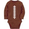 imageTstars Football Ball Funny Baby One Piece Fans Gift Infant Baby Long Sleeve BodysuitBrown