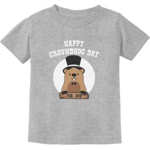 imageHappy Groundhog Day Kids Shirt Woodchuck Toddler Infant Kids TShirtGray