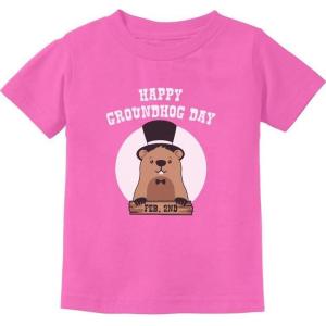 imageHappy Groundhog Day Kids Shirt Woodchuck Toddler Infant Kids TShirtPink