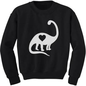 imageTstars Valentines Dino Heart for Girls Boys Toddler Kids Valentines Day Shirt Girl Boy SweatshirtBlack